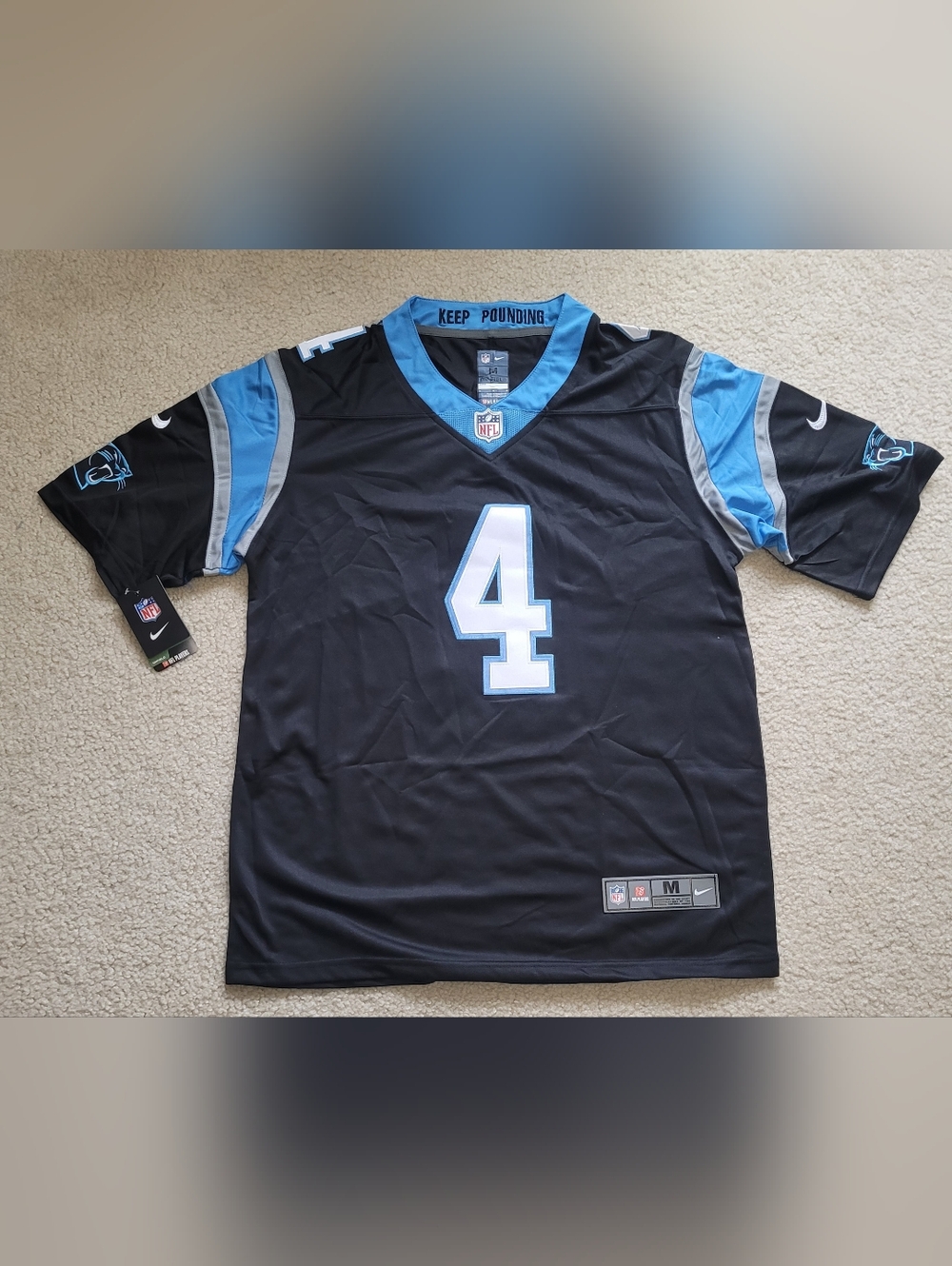 Carolina Panthers Tetairoa McMillan #4  Stitched NFL Jersey Men M